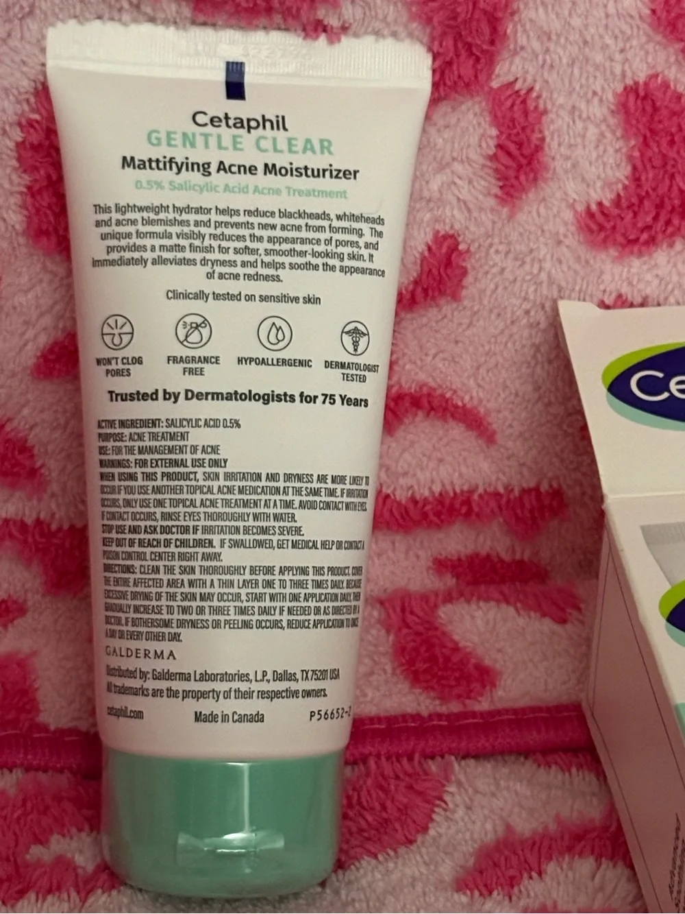 Cetaphil Gentle Clear Mattifying Acne Face Moisturizer, Salicylic Acid, 3oz
